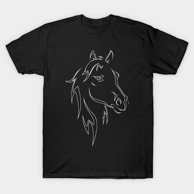 Horse Sketch T-Shirt by GR-ART